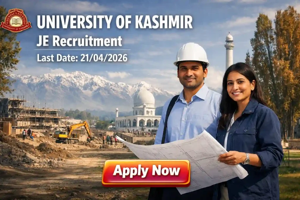 University of Kashmir JE Recruitment 2026 JOB JUNCTION University of Kashmir JE Recruitment 2026 Notification