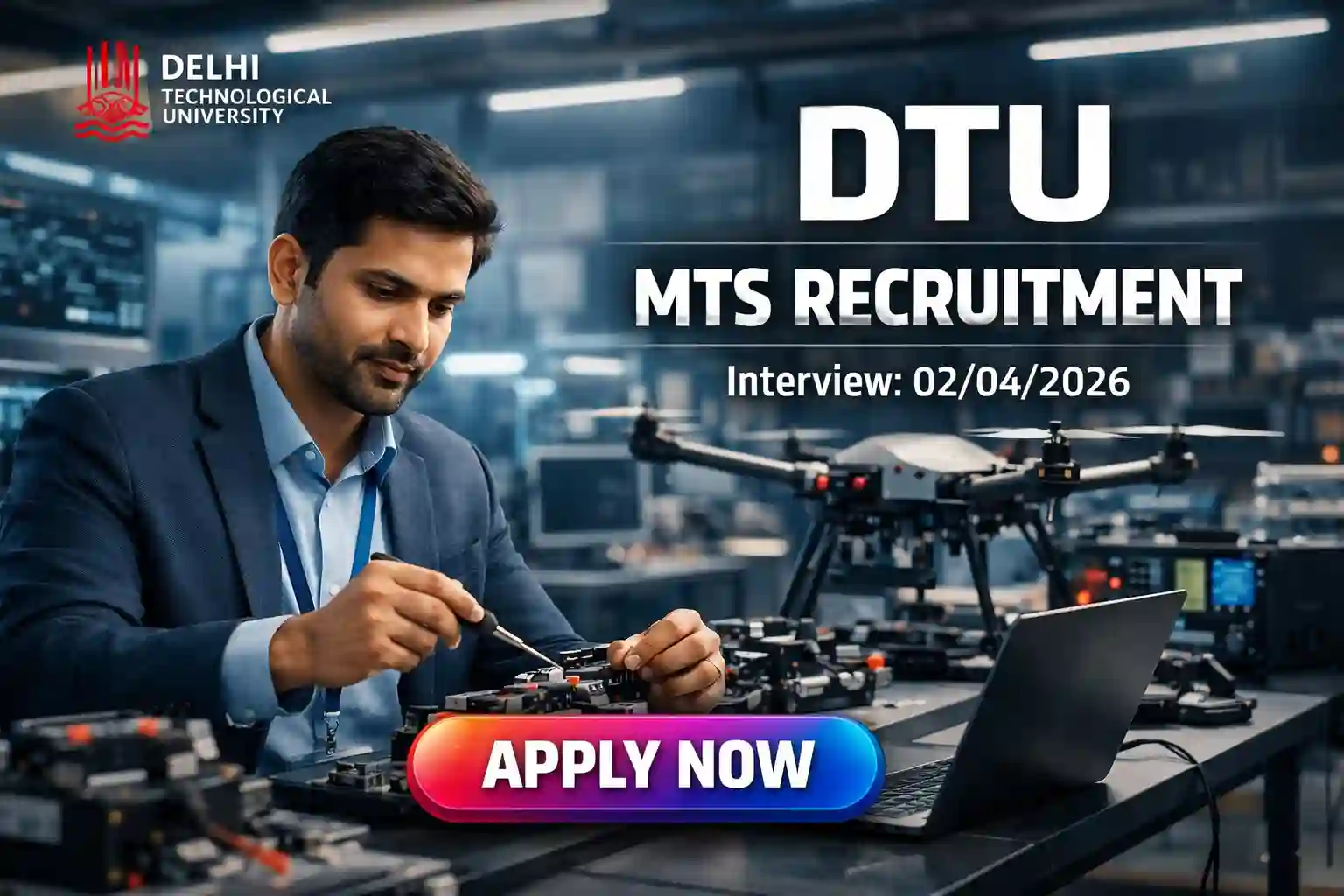 DTU MTS Recruitment 2026 Notification