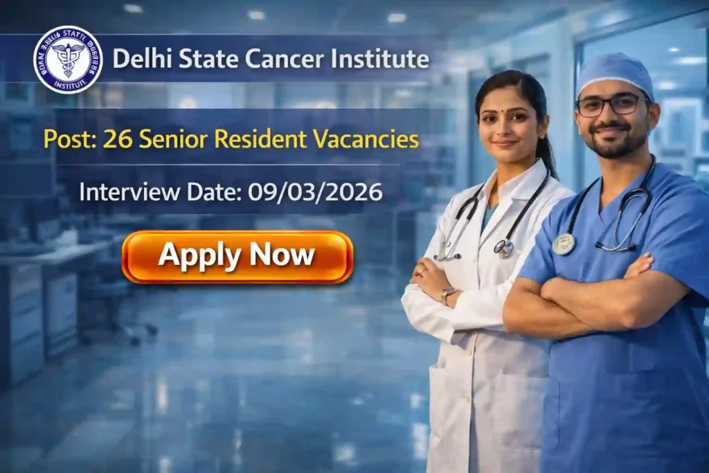 DSCI Senior Resident Recruitment 2026 JOB JUNCTION DSCI Senior Resident Recruitment 2026