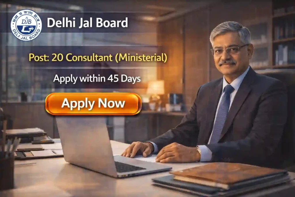 Delhi Jal Board Consultant Recruitment 2026 JOB JUNCTION Delhi Jal Board Consultant Recruitment 2026