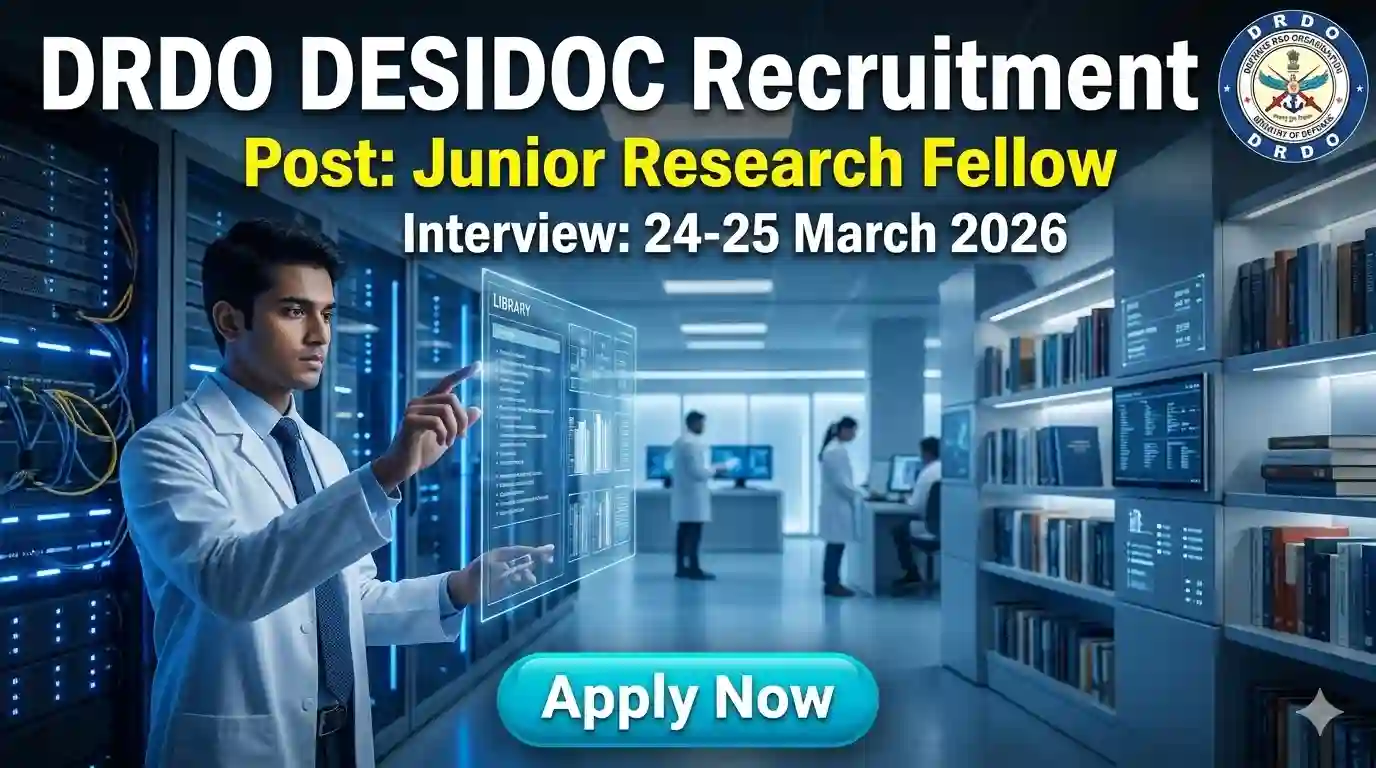 DRDO DESIDOC JRF Recruitment 2026