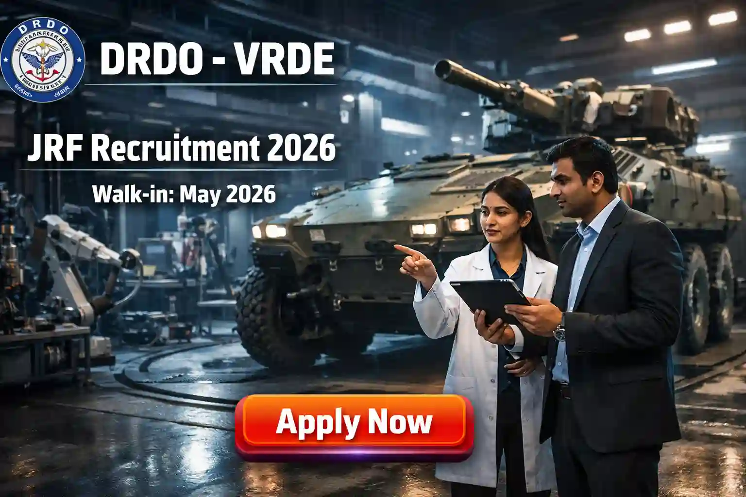 DRDO VRDE JRF Recruitment 2026 Notification