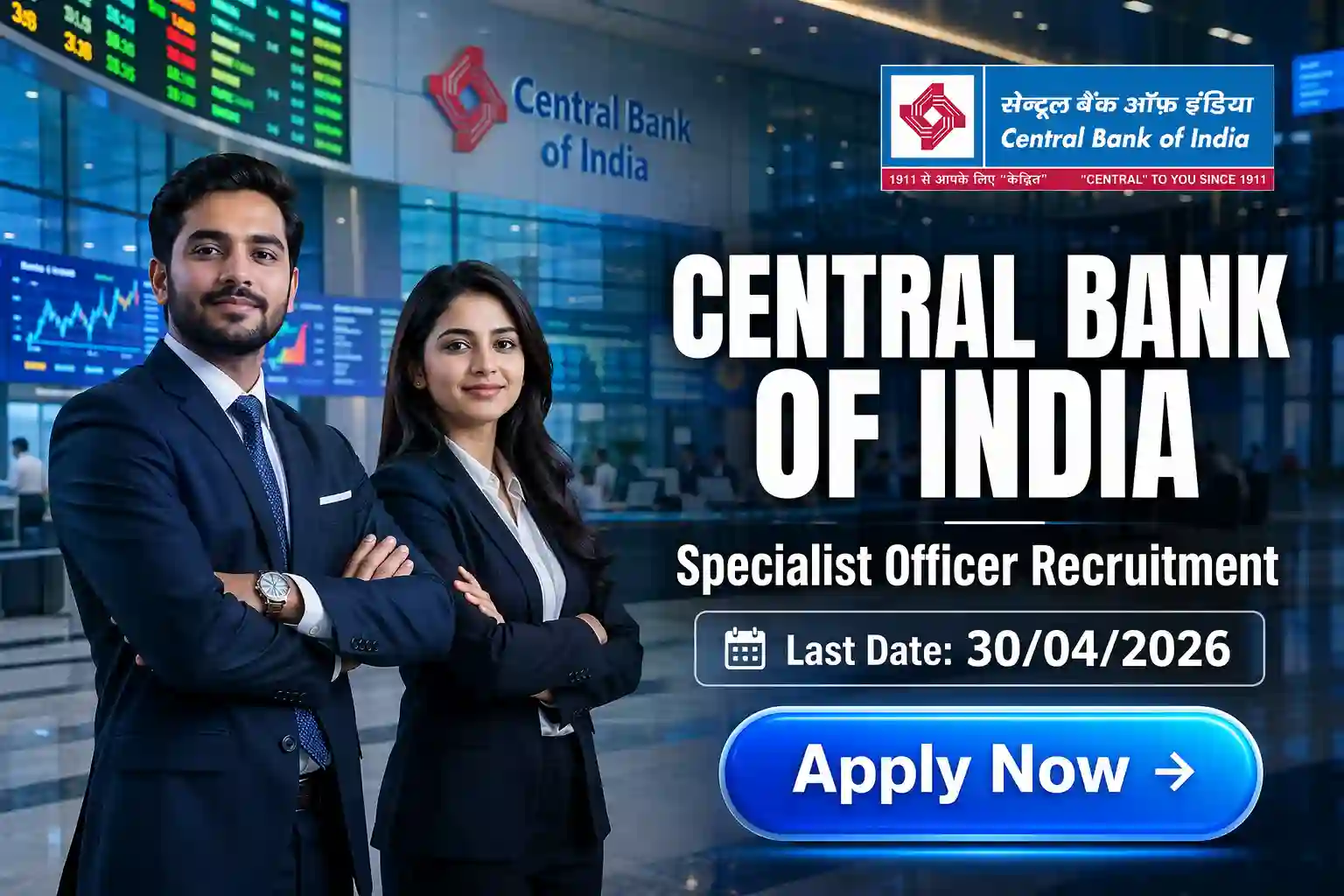 Central Bank of India SO Recruitment 2026 Notification