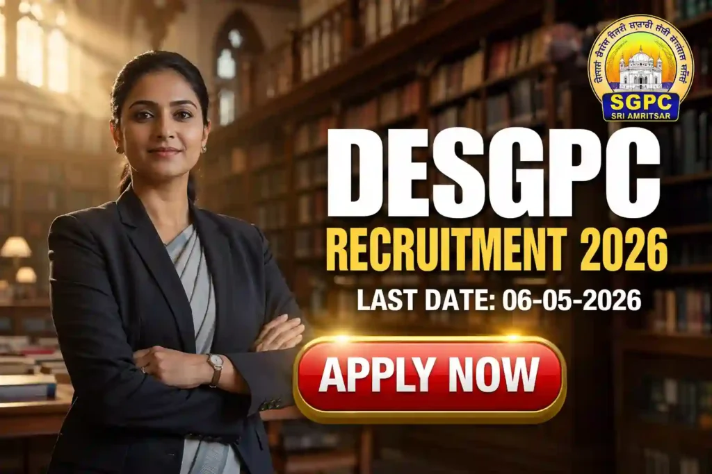 DESGPC Recruitment 2026 JOB JUNCTION DESGPC Recruitment 2026 Notification