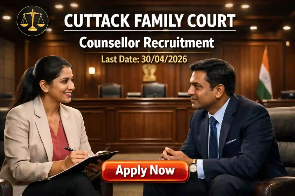Cuttack Family Court Counsellor Recruitment 2026 JOB JUNCTION Cuttack Family Court Counsellor Recruitment 2026 Notification