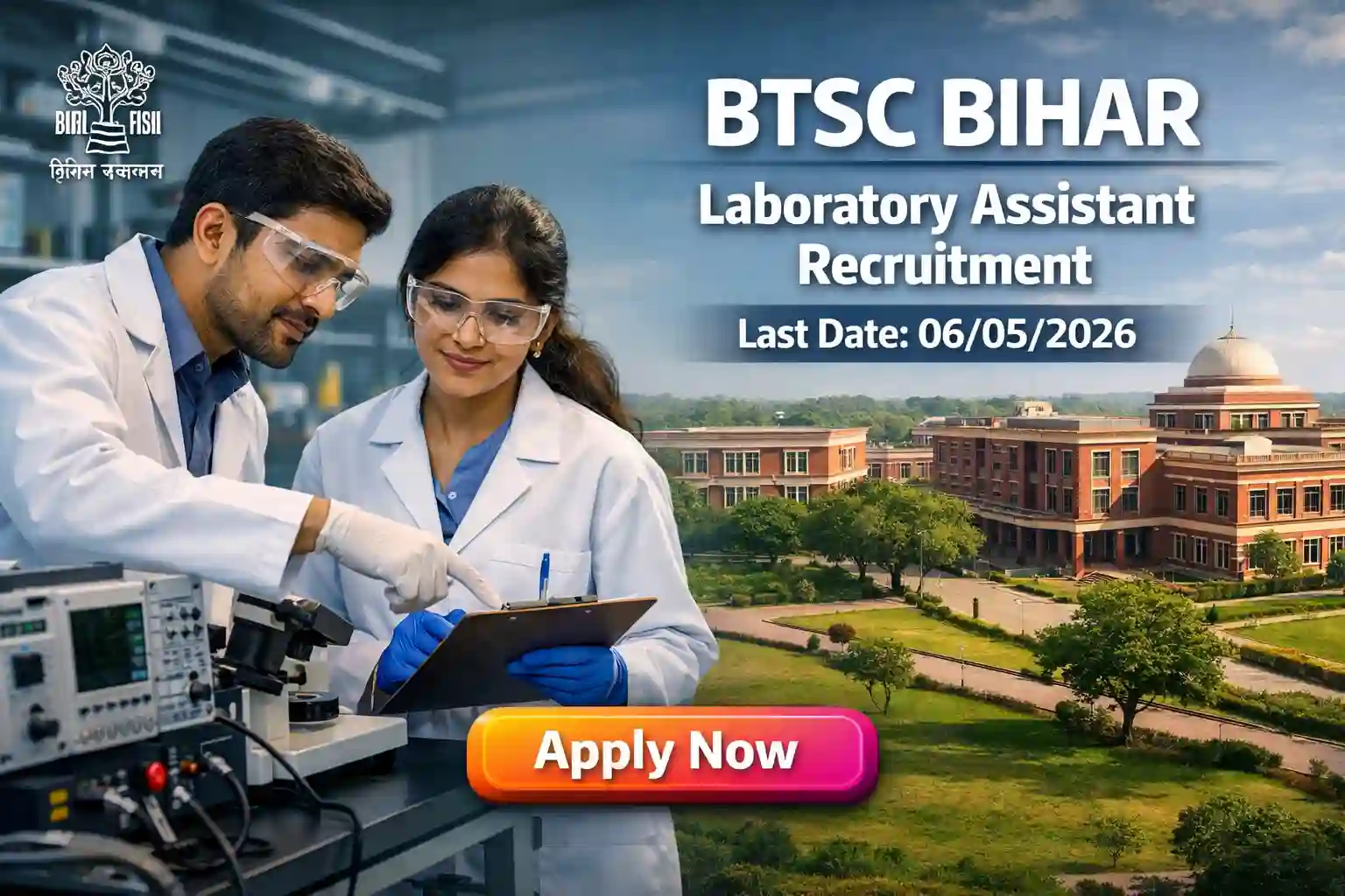 BTSC Bihar Laboratory Assistant Recruitment 2026 Notification