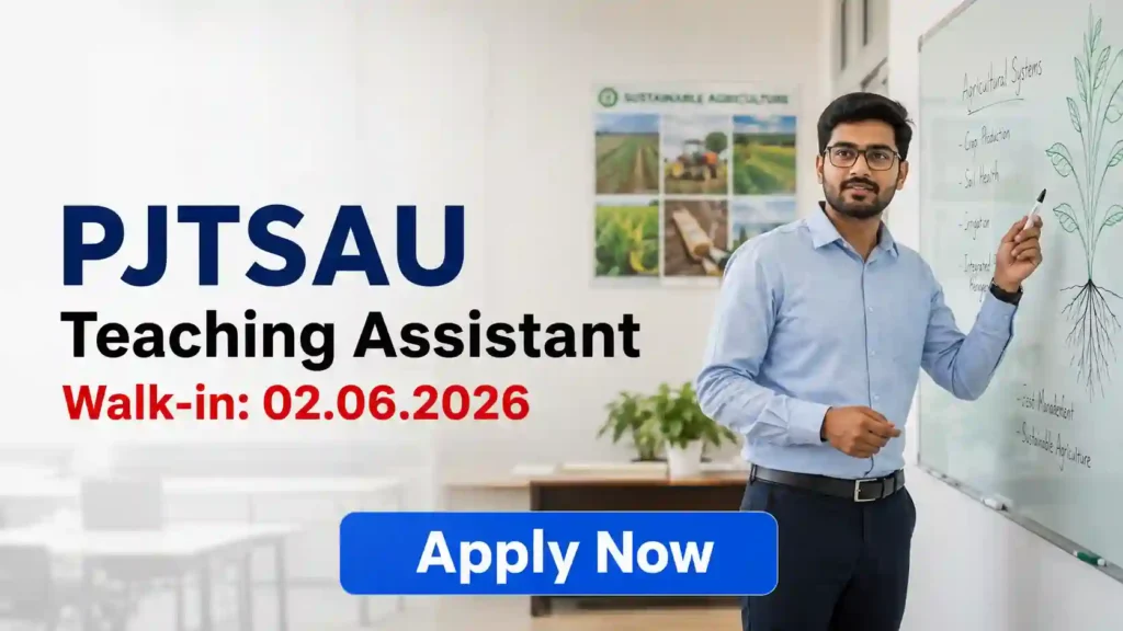 VITM Recruitment 2026 JOB JUNCTION PJTSAU GTA Recruitment 2026 Notification