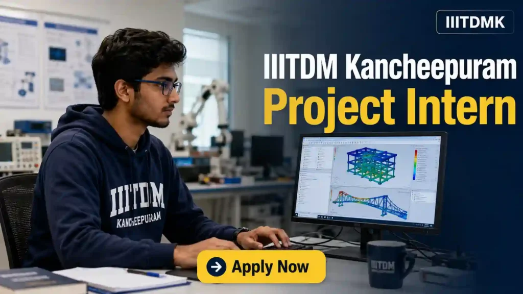 BEL Engineer Recruitment 2026 JOB JUNCTION IIITDM Kancheepuram Project Intern Recruitment 2026
