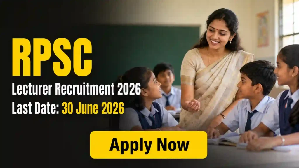 DCPU Sivaganga Recruitment 2026 JOB JUNCTION RPSC Lecturer Recruitment 2026 Notification