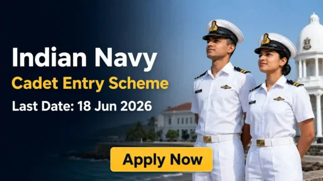 Indian Navy Cadet Entry Recruitment 2026 JOB JUNCTION Indian Navy Cadet Entry Recruitment 2026 Notification