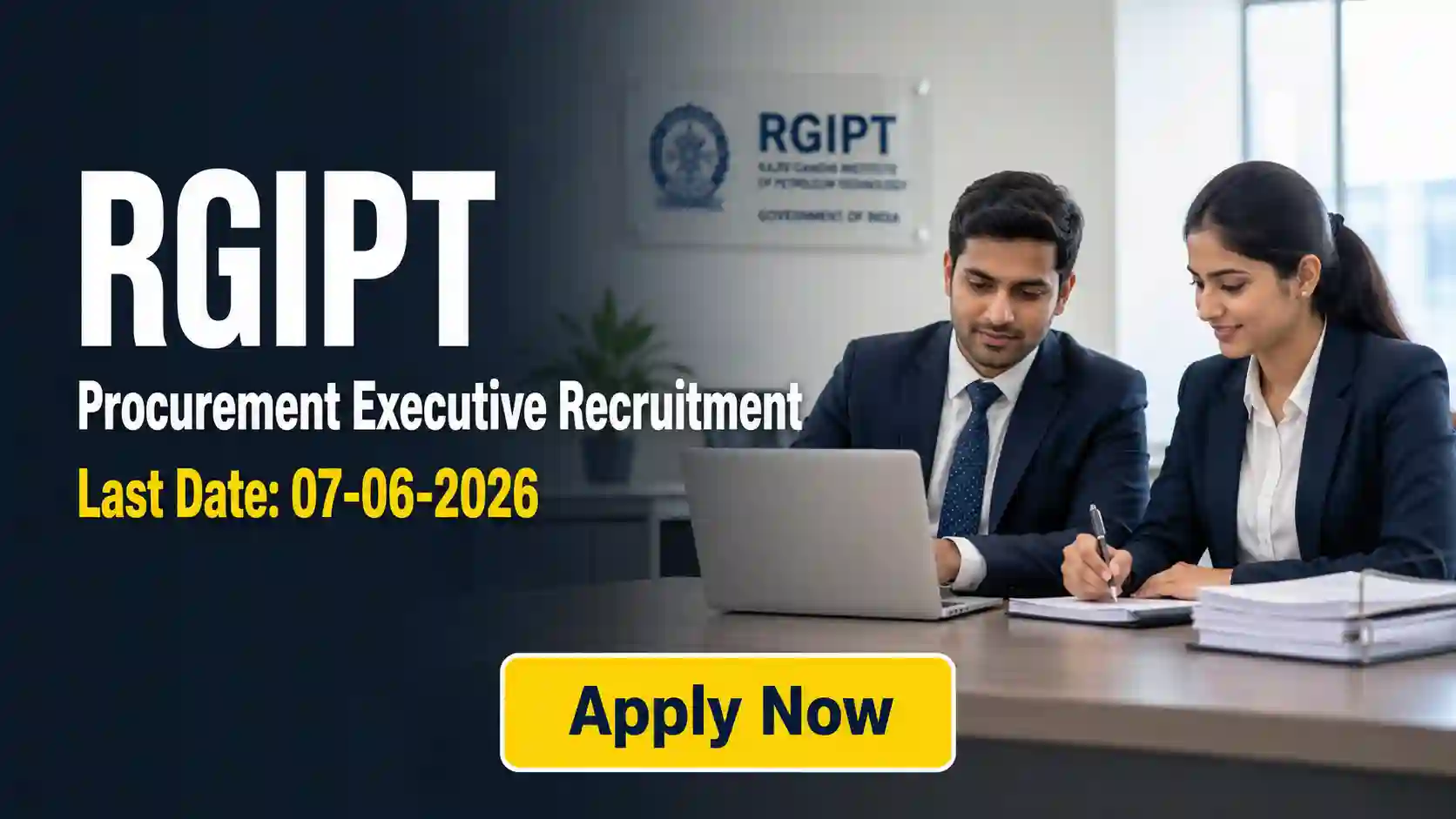 Rgit Application Form RGIPT Procurement Executive Recruitment 2026: Apply Now