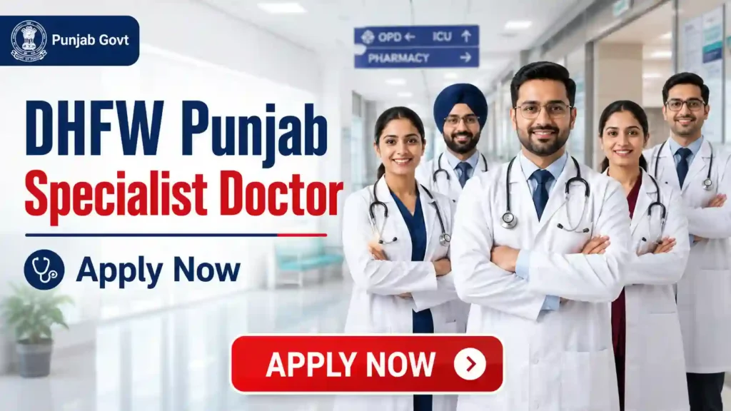 DHFW Punjab Specialist Doctor Recruitment 2026 JOB JUNCTION DHFW Punjab Specialist Doctor Recruitment 2026 Notification