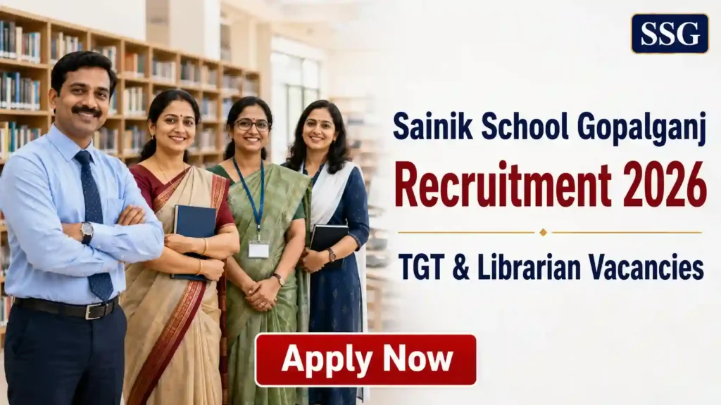 Sainik School Gopalganj Recruitment 2026 JOB JUNCTION Sainik School Gopalganj Recruitment 2026