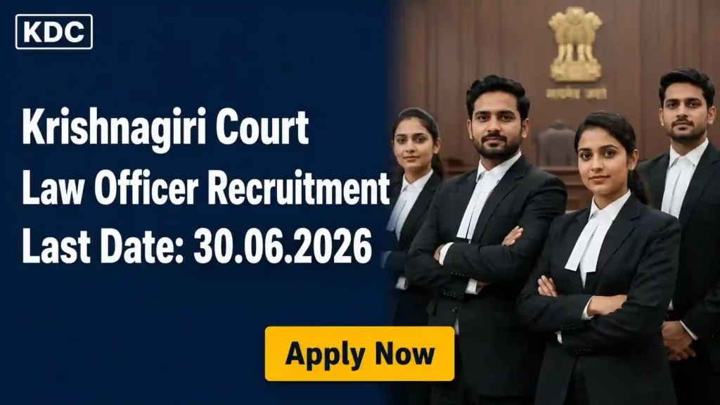SJICR Recruitment 2026 JOB JUNCTION Krishnagiri Court Recruitment 2026 Notification