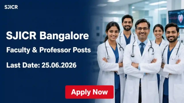 SJICR Recruitment 2026 JOB JUNCTION SJICR Recruitment 2026 Notification