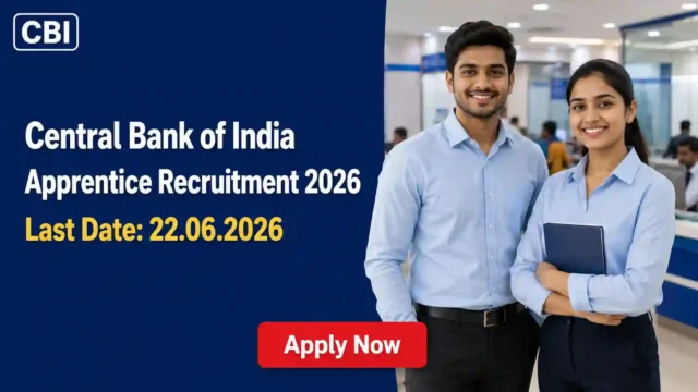 Central Bank of India Apprentice Recruitment 2026 JOB JUNCTION Central Bank of India Apprentice Recruitment 2026 Notification