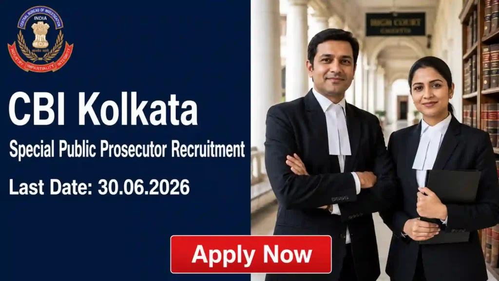 CBI Special Public Prosecutor Recruitment 2026 JOB JUNCTION CBI Special Public Prosecutor Recruitment 2026 Notification