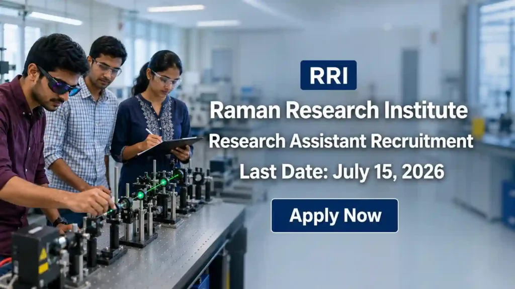 RRI Research Assistant Recruitment 2026 JOB JUNCTION RRI Research Assistant Recruitment 2026 Notification
