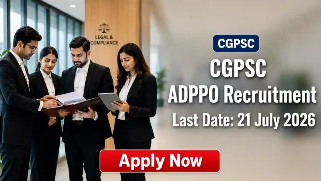CGPSC ADPPO Recruitment 2026 JOB JUNCTION CGPSC ADPPO Recruitment 2026 Notification