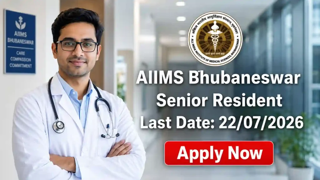 AIIMS Bhubaneswar SR Recruitment 2026 JOB JUNCTION AIIMS Bhubaneswar SR Recruitment 2026 Notification