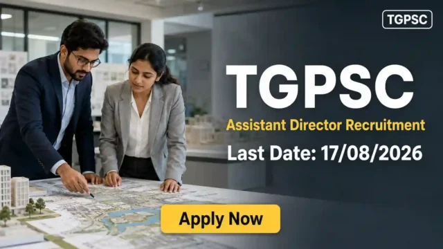 TGPSC Assistant Director Recruitment 2026 JOB JUNCTION TGPSC Assistant Director Recruitment 2026 Notification